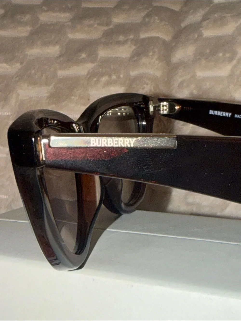 NEW Burberry 0BE4436U Brown Frame Sunglasses with Silver Mirrored Lenses